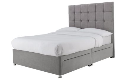 An Image of Forty Winks 1500 Pocket Gel Kingsize Divan - Mauve