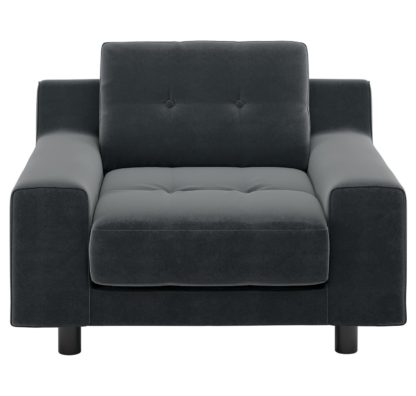 ef3872bfbd5a9f50ee64f675df810774b5df68f5e3713b90cc8a271c1be618b1.jpg An Image of Habitat Hendricks Dark Grey Velvet Armchair