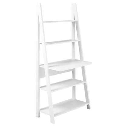 An Image of Tiva White Ladder Desk White