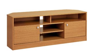 An Image of Habitat Corners Large TV Unit - Oak Effect