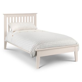 An Image of Salerno Ivory Wooden Bed Frame White