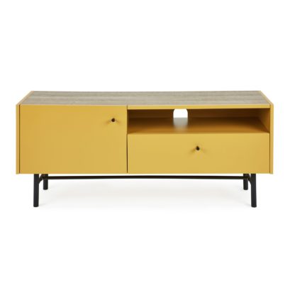 An Image of Oliver Wide TV Stand Ochre