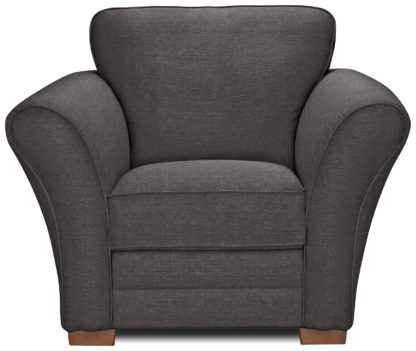 An Image of Argos Home Thornton Fabric Armchair - Light Grey