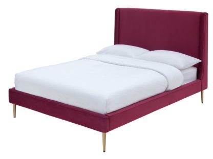 An Image of Habitat Shiraz Kingsize Bed Frame - Red