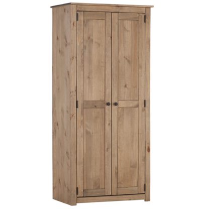 An Image of Panama 2 Door Wardrobe Natural