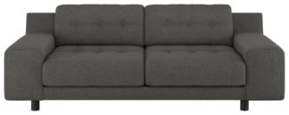 An Image of Habitat Hendricks 3 Seater Wool Sofa - Charcoal