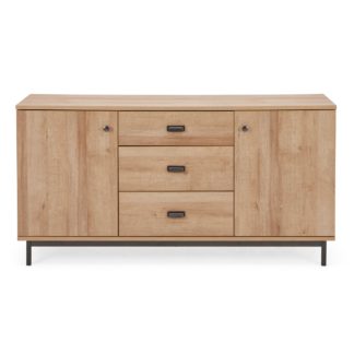 An Image of Fulton Oak Effect Large Sideboard Brown