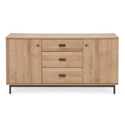 An Image of Fulton Oak Effect Large Sideboard Brown