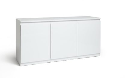 An Image of Habitat Jenson 3 Door Sideboard - Grey