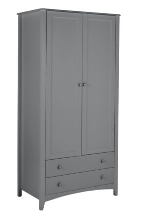 An Image of Habitat Minato 2 Door 2 Drawer Wardrobe - Grey