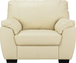 An Image of Argos Home Milano Leather Armchair - Ivory