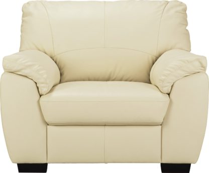 An Image of Argos Home Milano Leather Armchair - Ivory