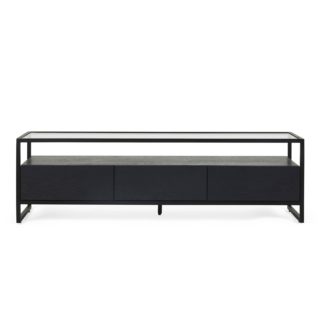 An Image of Dillon Black Extra Wide TV Stand Black