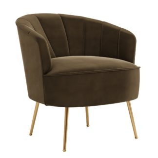 An Image of Matilda Eco Velvet Shell Chair Taupe