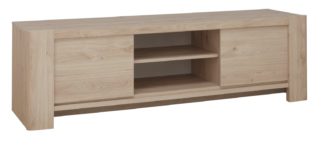 An Image of Portland 2 Door TV Unit - Oak