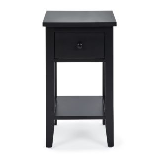 An Image of Lynton Black Compact Bedside Black