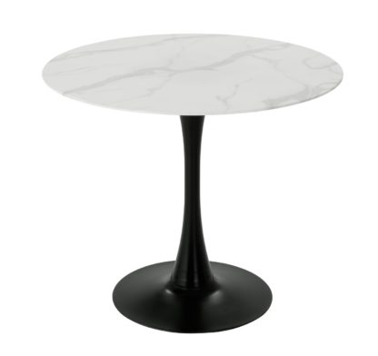 An Image of Habitat Tulip Marble Effect 4 Seater Dining Table