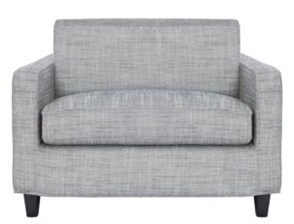 An Image of Habitat Chester Fabric Cuddle Chair - Black and White