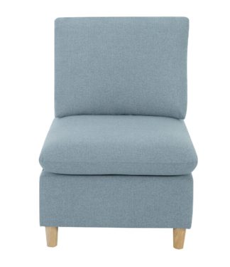 An Image of Habitat Mod Fabric Armchair without Arms - Blue