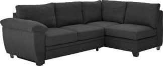 An Image of Argos Home Fernando Right Corner Fabric Sofa Bed - Charcoal