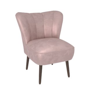 An Image of Abby Velvet Cocktail Chair - Pink Pink