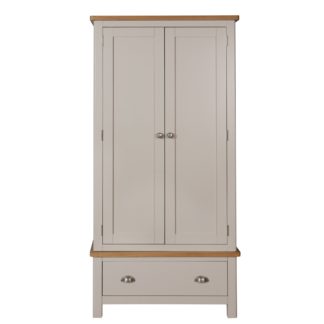 An Image of Reese Wardrobe Grey and Brown