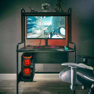 An Image of X Rocker Icarus Ergonomic Gaming Desk - Black