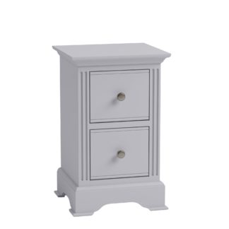 An Image of Pewter Grey Small Bedside Table Grey