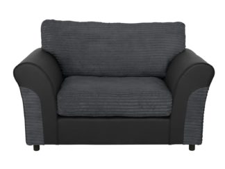 An Image of Argos Home Harry Fabric Cuddle Chair - Charcoal