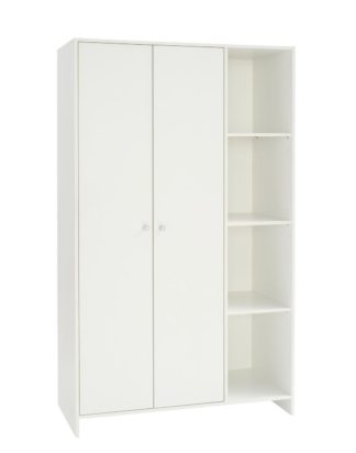 An Image of Argos Home Seville 2 Door Open Shelf Wardrobe - White
