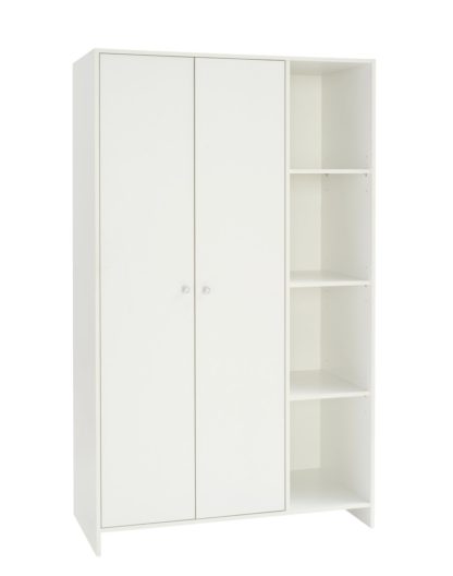 An Image of Argos Home Seville 2 Door Open Shelf Wardrobe - White