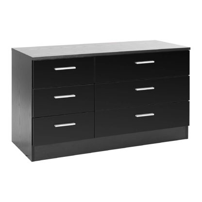 An Image of Ottawa Black 6 Drawer Chest Black