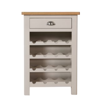 An Image of Reese Wine Cabinet Grey and Brown