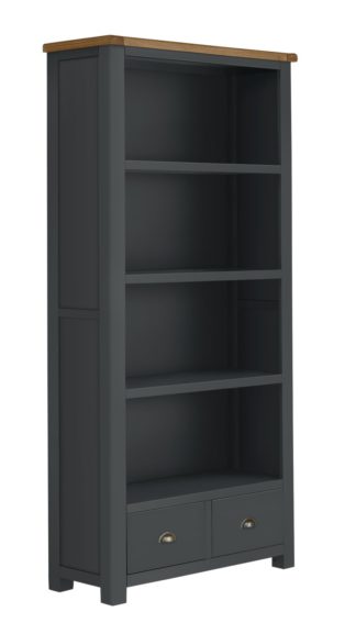 An Image of Habitat Kent 2 Drawer Bookcase - Grey