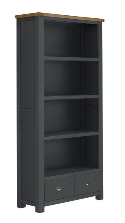 An Image of Habitat Kent 2 Drawer Bookcase - Grey