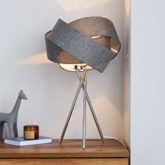 An Image of Elements Harley Grey Table Lamp Grey