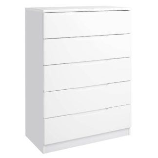 An Image of Legato White 5 Drawer Chest White