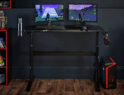 An Image of Virtuoso Elevation Gaming Desk - Black