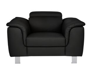 An Image of Argos Home Boutique Faux Leather Armchair - Black