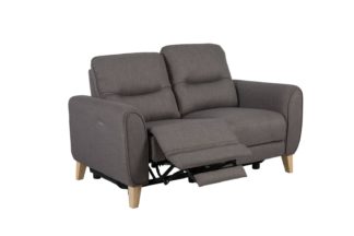 An Image of Habitat Tommy 2 Seater Fabric Recliner Sofa - Grey