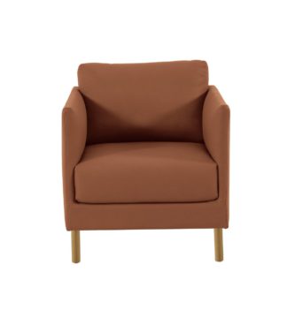 An Image of Habitat Hyde Tan Premium Leather Armchair