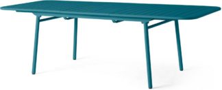 An Image of Tice Garden 8-10 Extendable Dining Table, Teal