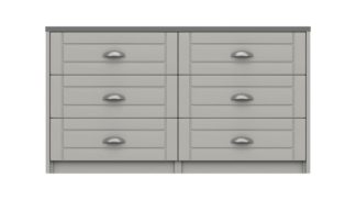 An Image of Kielder 3 + 3 Drawer Chest - Grey