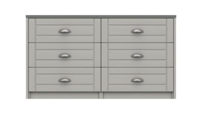 An Image of Kielder 3 + 3 Drawer Chest - Grey