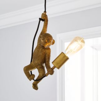 An Image of Odisha Monkey Ceiling Fitting Gold