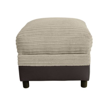 An Image of Argos Home Harry Large Fabric Storage Footstool - Natural