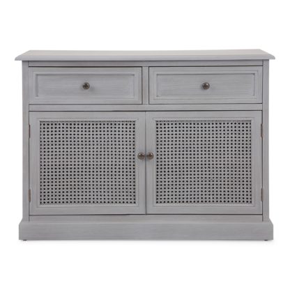 fd621269b3c7b0acdd521d1d23689acfe308b5fa9a4a5e25d0cfdcfc152a7c1f.jpg An Image of Lucy Cane Grey Small Sideboard Grey
