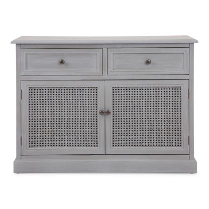 An Image of Lucy Cane Grey Small Sideboard Grey