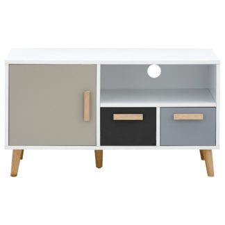 An Image of Delta Small TV Stand Grey and White