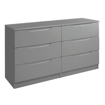 An Image of Legato Grey 6 Drawer Wide Chest Grey